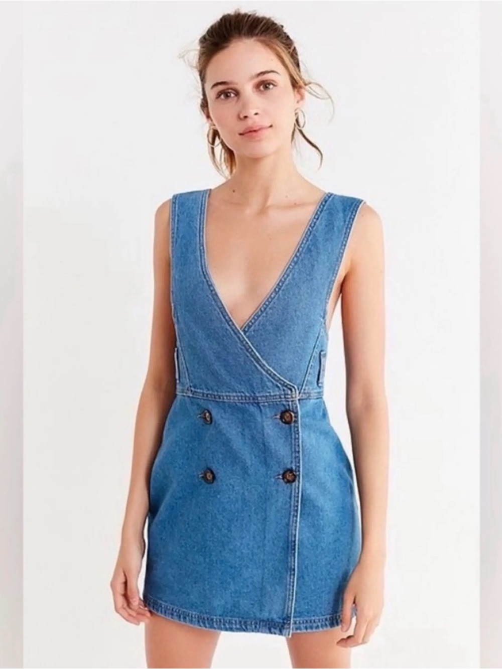 BDG DENIM WRAP DRESS XS